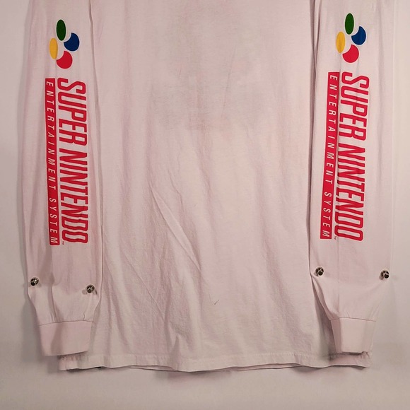 Super‎ Nintendo Mario Kart Nintendo Long Sleeve 8-Bit Graphic Tee XL Video Game - Picture 3 of 16